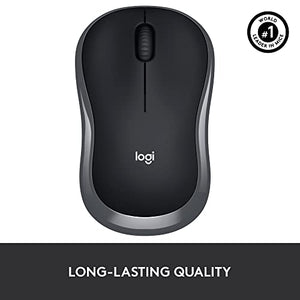 Logitech M185 Mouse Wireless, 2,4 GHz con Mini Ricevitore USB, Durata Batteria di 12 Mesi, Tracciamento Ottico 1000 DPI, Ambidestro, Compatibile con PC, Mac, Laptop - Grigio