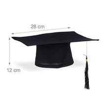 Carica l&#39;immagine nel visualizzatore di Gallery, Relaxdays 10020592 - Cappello/Tocco per Laureato Modello Classico, Nero, Nero