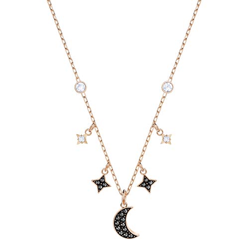 Swarovski Collana Symbolic Moon, Cristallo Nero, Placcata nella tonalità Oro... - Ilgrandebazar