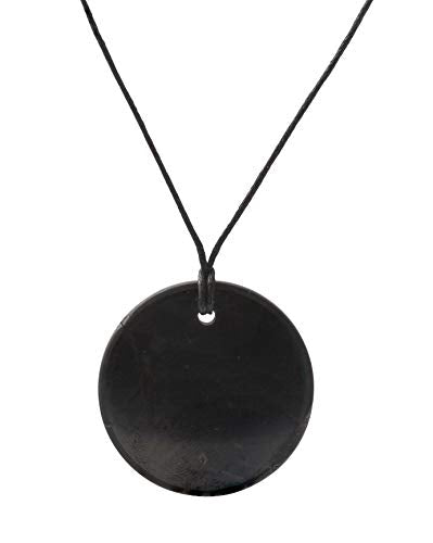 Collana con Ciondolo Shungite: Pietra di guarigione Naturale Russa autentica... - Ilgrandebazar