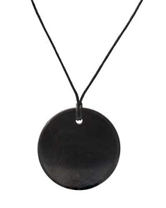 Collana con Ciondolo Shungite: Pietra di guarigione Naturale Russa autentica... - Ilgrandebazar