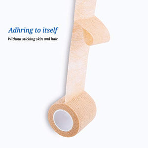 Autoadesiva Benda Elastica 5cm x 4,5m (12 Rotoli), Fasciatura coesiva per lo... - Ilgrandebazar