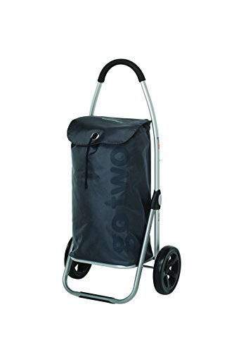 Foppapedretti Go Two, Carrello Spesa, Alluminio e Nylon, Grey