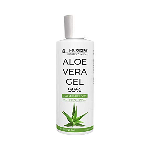 Aloe Vera Gel 100%, aloe vera gel puro e biologico. Per Viso, Corpo e...