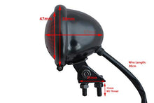 Carica l&#39;immagine nel visualizzatore di Gallery, Moto LED Luce Stop Posteriore - Omologato - Nero Lucido con Lente Rossa per...