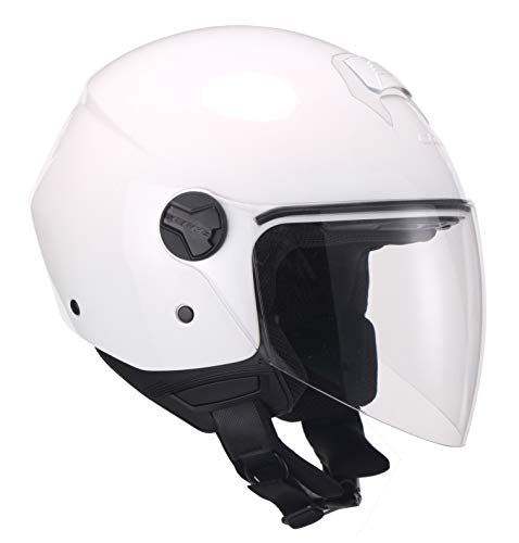 CGM Casco demi jet 107A FLORENCE MONO Bianco lunga, XL (60cm),