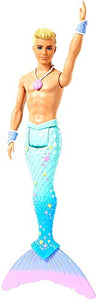 Barbie Ken Tritone dei Mari, Bambola Bionda con Coda, Giocattolo per Bambini...