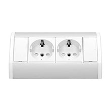 Carica l'immagine nel visualizzatore di Gallery, ORNO AE-1303/G(GS) Presa Angolare 2x Shuko 3680W Montaggio a 45° Su... - Ilgrandebazar