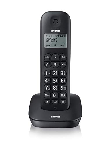 Brondi Gala Telefono Cordless, 1880 MHz/ 1900 MHz, Nero - Ilgrandebazar