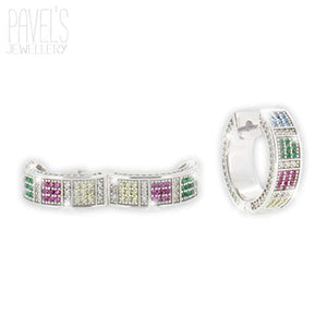 PAVEL'S Orecchini da donna colorati RAINBOW ARCOBALENO hoops realizzati in... - Ilgrandebazar