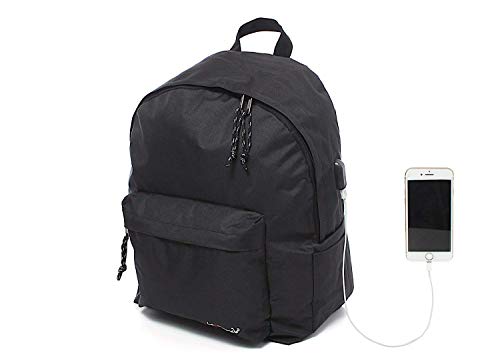 Leonardo Zaino Casual Classico con Lucchetto, Imbottito per Tablet, Nero
