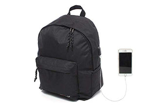 Leonardo Zaino Casual Classico con Lucchetto, Imbottito per Tablet, Nero