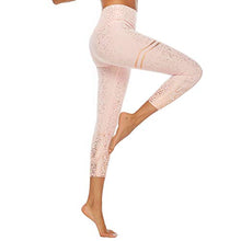 Carica l'immagine nel visualizzatore di Gallery, SotRong Pantaloni da Yoga a Vita Alta Donna Brillantini Leggings S, Rosa - Ilgrandebazar