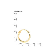 Carica l&#39;immagine nel visualizzatore di Gallery, Orecchini per Bambini a cerchio da donna 12x1.5 mm - oro giallo 18K (750)