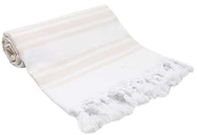 Carica l'immagine nel visualizzatore di Gallery, ZOLLNER Telo Mare, 90x170 cm, 100% Cotone, Beige, in Tanti 90_x_170_cm, Beige