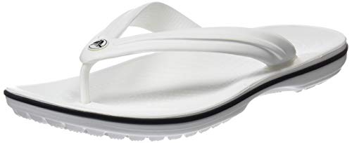 Crocs Crocband Flip, Infradito Unisex-Adulto 38/39 EU, Bianco White 100