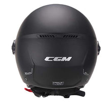 Carica l&#39;immagine nel visualizzatore di Gallery, CGM Casco demi jet 107A FLORENCE MONO Nero opaco sagomata, M