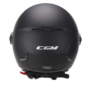 CGM Casco demi jet 107A FLORENCE MONO Nero opaco sagomata, M