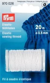 Prym - Filo da Cucire Elastico, Gold Zack, 0,5mm, L.: 20m, Bianco - Ilgrandebazar