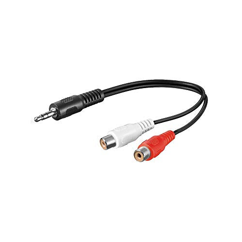 Goobay 50600 Adattatore Cavo Audio da 3.5mm, Connettore a Presa RCA Stereo,...