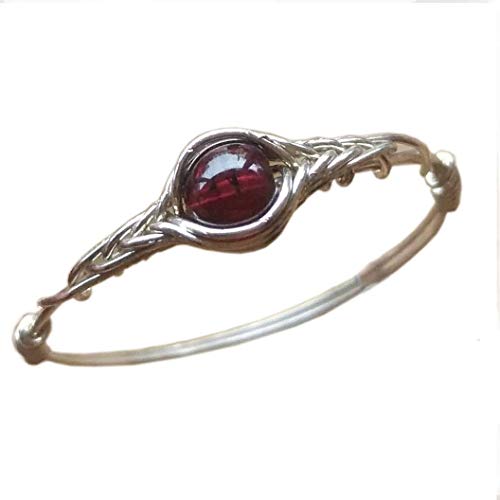 24# (9-26 1/2 opzione) Pietra naturale granato Corda d'argento 925 Sterling... - Ilgrandebazar