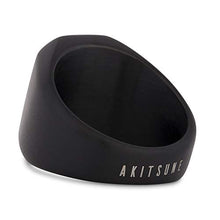 Carica l&#39;immagine nel visualizzatore di Gallery, Akitsune Iustitia Anello | Design-Anello Donna Uomo Sigillo Nero Opaco - Ilgrandebazar