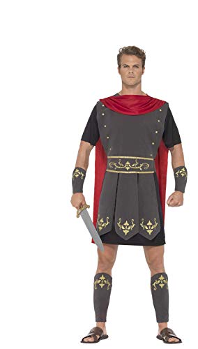 Smiffys Costume Gladiatore romano, Nero, con tunica, mantella attaccata,... - Ilgrandebazar