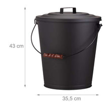 Carica l&#39;immagine nel visualizzatore di Gallery, Relaxdays 10022305 Secchio Raccogli Cenere e Ascheeimer einzeln, Nero