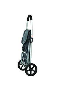 Foppapedretti Go Two, Carrello Spesa, Alluminio e Nylon, Grey