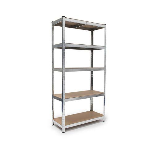 Relaxdays 10019041 Scaffale Componibile, Metallo, 41 x 90 x 179 cm, Argento