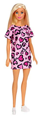 Barbie- Bambola Bionda con Abito Rosa Cuoricini e Scarpe Giocattolo per... - Ilgrandebazar