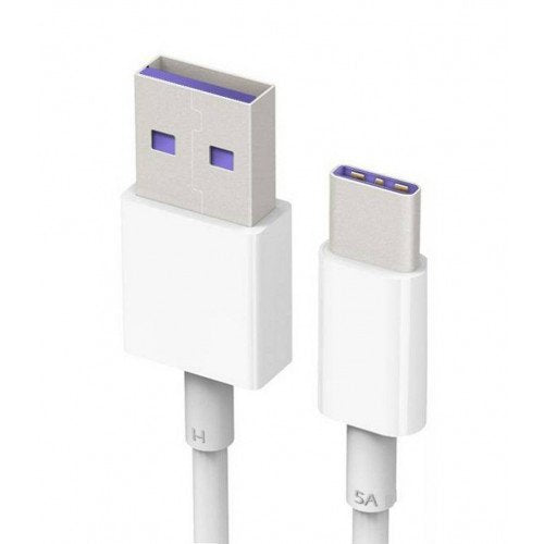 Cavo dati Super Charge Protocol con connessione USB Type-C bianca - Ilgrandebazar