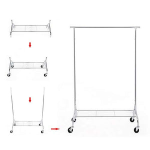 SONGMICS Stand Appendiabiti Attaccapanni in Metallo Cromato con Ruote,... - Ilgrandebazar