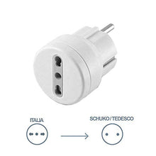 Carica l'immagine nel visualizzatore di Gallery, Electraline 92359 Adattatore Presa 10/16 A, Spina Confezione da 3, Bianco