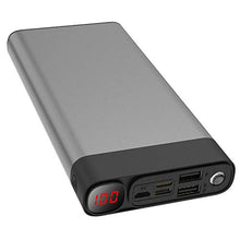 Carica l'immagine nel visualizzatore di Gallery, Caricabatterie Portatile 30000mAh Powerbank con Torcia 30000mAh_Grigio