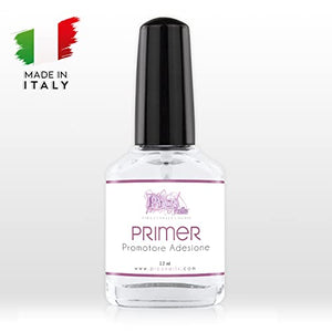 Primer Unghie Gel Professionale 12 ml di Alta Qualità - Promotore Adesione NON Acido per Gel Costruttori, Gel Color, Semipermanente, Acrygel, Acrilico, Smalti One Step