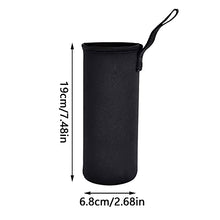 Carica l&#39;immagine nel visualizzatore di Gallery, 2 Pezzi Custodia In Neoprene Per Bottiglie Custodie per Bottiglie d&#39;acqua in Neoprene Copertura Della Bottiglia per Bottiglie da tè Teiera in Vetro Bottiglia d&#39;acqua e Bicchieri da tè Nero Grigio