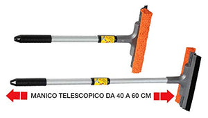CORA 001128253 Pulivetro con Manico Telescopico in Alluminio