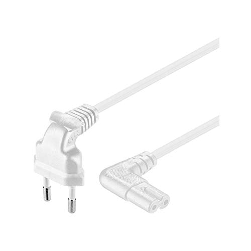 Goobay 97351 Cavo Alimentazione, 2m Lunghezza del Cavo, Bianco