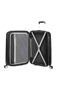 American Tourister Jetglam - M (67 cm - 77.5 L), Nero (Metallic Black)