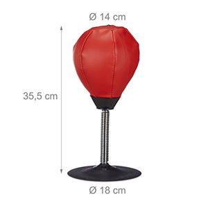 Relaxdays 10022328 Punching Ball da Tavolo Pera Boxe Scrivania Punch Ball...