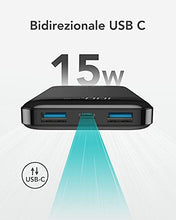 Carica l'immagine nel visualizzatore di Gallery, Power Bank 10400mAh, USB C Caricabatterie Portatile con LED Digitale Display Batteria Esterna Portatile con 2 ingressi e 3 uscite da 5V/3A per Huawei Xiaomi Smartphone.(Nero)