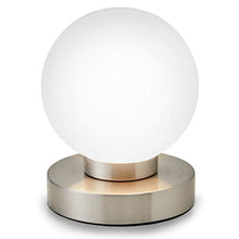 Carica l&#39;immagine nel visualizzatore di Gallery, Lampada da comodino, forma a sfera, interruttore touch, luce Sfera Bianca - Ilgrandebazar