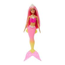 Carica l&#39;immagine nel visualizzatore di Gallery, Barbie - Dreamtopia Sirena Bambola capelli rosa con coda rosa e giallo sfumati e coroncina, Giocattolo per Bambini 3+ Anni, HGR11