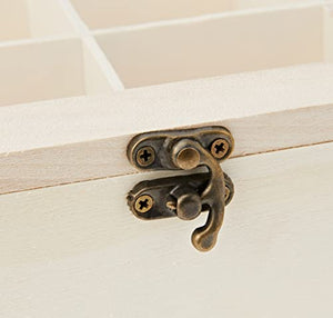 RAYHER 6241500 Scatola Porta Bustine Tè Tisane in Legno Naturale, 12 Scomparti 28,5 x 23,5 x 7cm