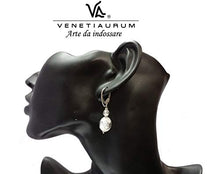 Carica l&#39;immagine nel visualizzatore di Gallery, Venetiaurum - Orecchini Da Donna Con Perle Ovali In Vetro di Murano E...