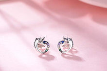 Carica l&#39;immagine nel visualizzatore di Gallery, Presentski Orecchini Bambina Unicorni - S925 a Perno Unicorno,... - Ilgrandebazar