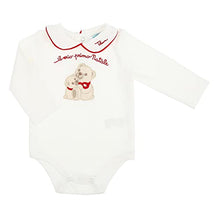 Carica l'immagine nel visualizzatore di Gallery, THUN, Body 'Il mio Primo Natale' di Colore Bianco in 100% Cotone con Iconico Orsetto Thun, Linea OVS, 6-9 Mesi