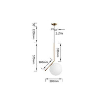 Carica l&#39;immagine nel visualizzatore di Gallery, Goeco Plafoniera LED Soffitto, Lampadario Soggiorno con Sfera di Vetro, 20cm - Ilgrandebazar
