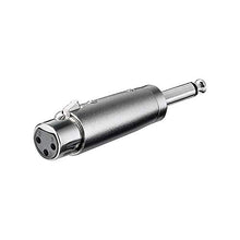 Carica l&#39;immagine nel visualizzatore di Gallery, Goobay 27451 Adattatore XLR, Connettore Jack AUX Mono da 6.35mm a Presa XLR